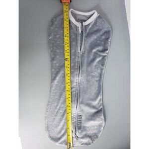SwaddleMe‎ Newborn Grey Star Embossed Plush Zipper Pod Sleep Sack Swaddle NB